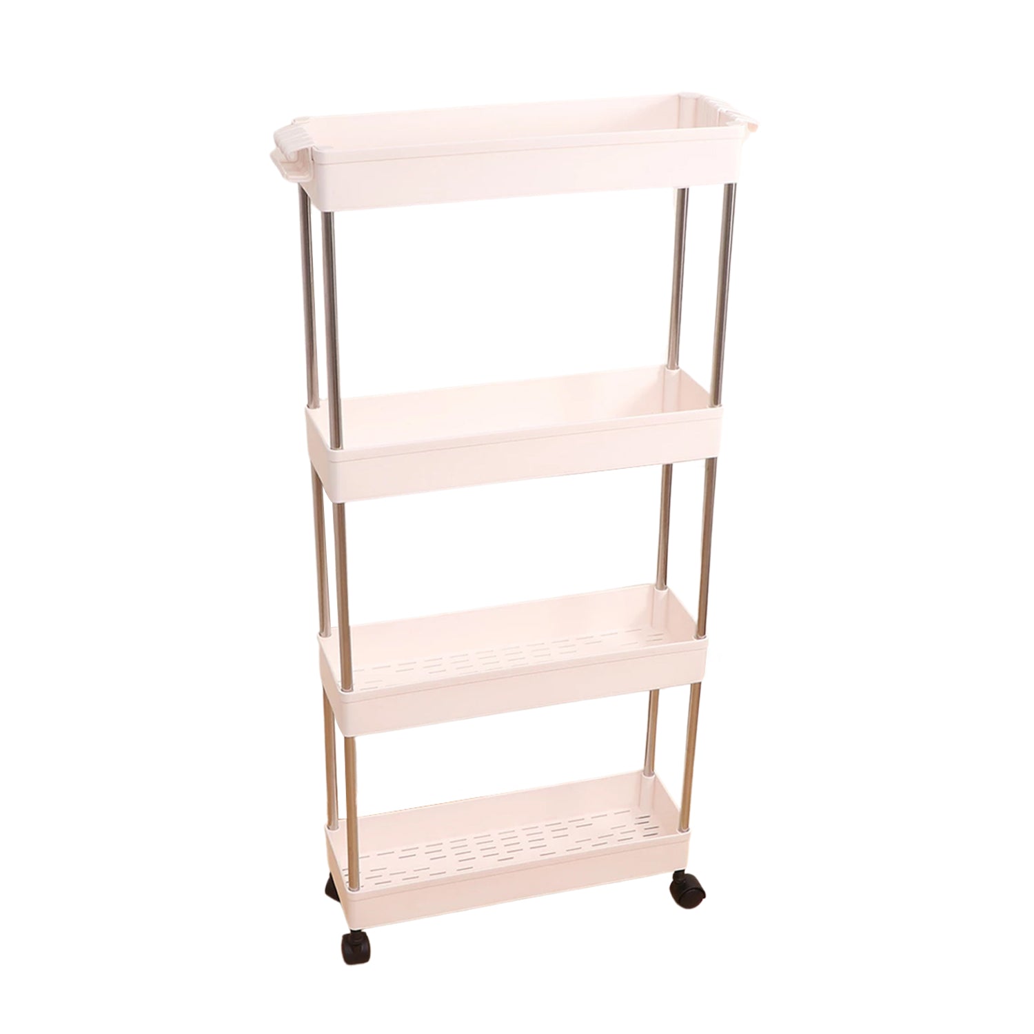 2156 Plastic 4 layer folding trolly Storage Organizer for Kitchen Storage Rack Shelf Trolley Rack with Caster Wheels (4 LAYER) DeoDap 2156 Plastic 4 layer folding trolly Storage Organizer for Kitchen Storage Rack Shelf Trolley Rack with Caster Wheels (4 LAYER) DeoDap